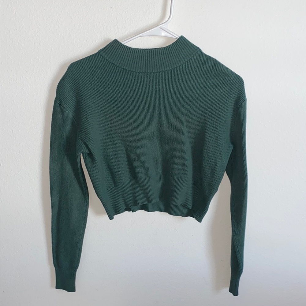 Green Ribbed Sweater